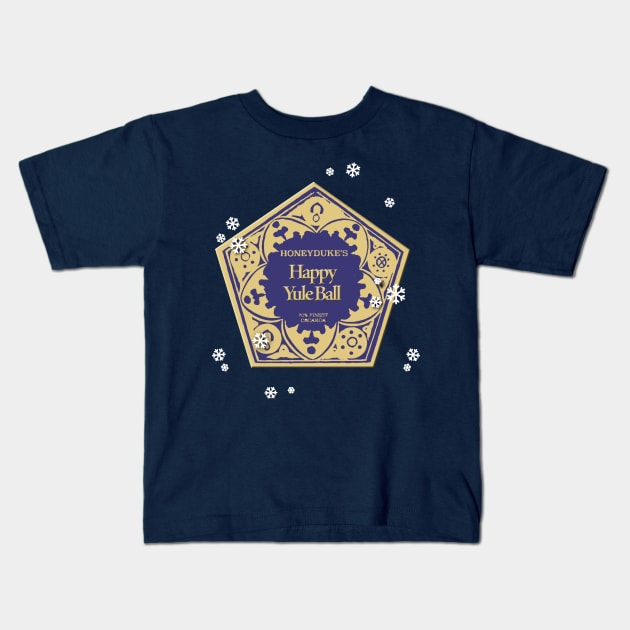 Happy Yule Ball - Wizarding Christmas Kids T-Shirt by CottonGarb